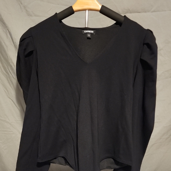 Express Women's Black V-Neck Top - Picture 1 of 6